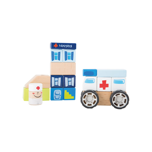 Holzbausatz Krankenwagen - Auslauf